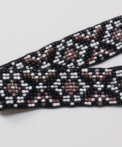 Geometric Beaded Statement Belt by AMINA - Ametsuchi