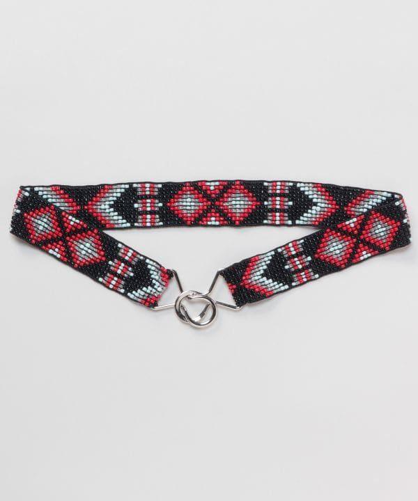 Geometric Beaded Statement Belt