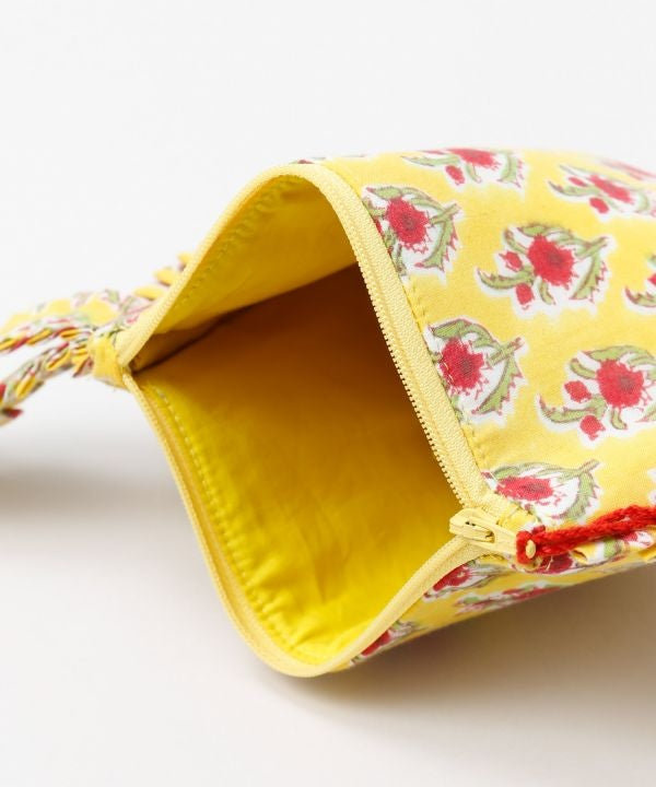Block Print Artisan Pouch by AMINA - Ametsuchi