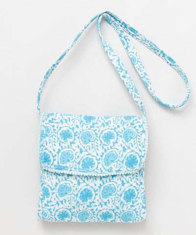 Block Print Shoulder Bag by AMINA - Ametsuchi