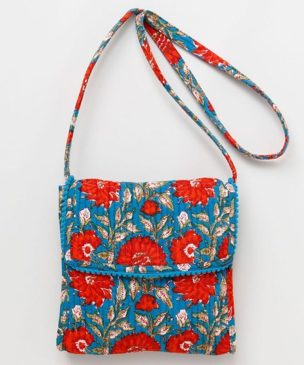 Block Print Shoulder Bag by AMINA - Ametsuchi