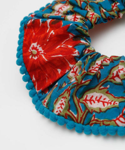 Indian Block Print Scrunchie by AMINA - Ametsuchi