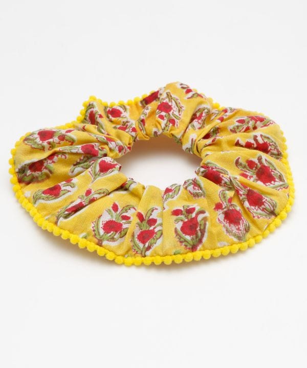 Indian Block Print Scrunchie by AMINA - Ametsuchi