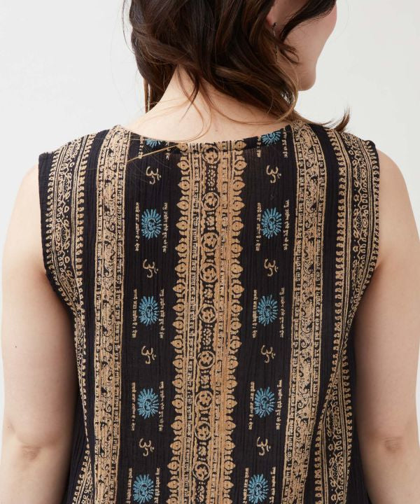 Fringe Indian Cotton Tank by AMINA - Ametsuchi