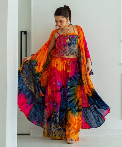 Tie Dye Rayon Cardigan