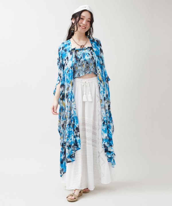 Tie Dye Rayon Cardigan