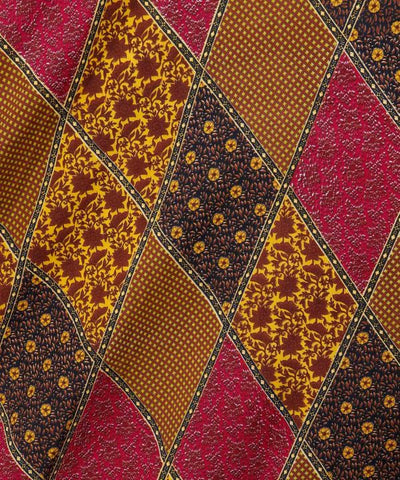 Check Patchwork Rayon Dress by AMINA - Ametsuchi