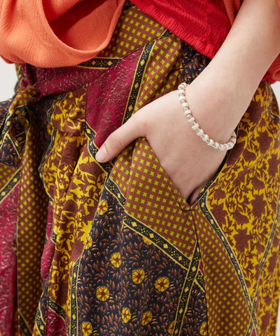 Wrap Style Check Frill Pants by AMINA - Ametsuchi