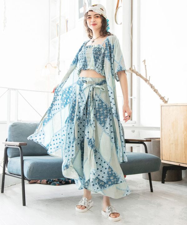 Wrap Style Check Frill Pants by AMINA - Ametsuchi