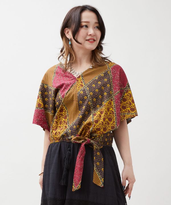 Check Patchwork Lightweight Top