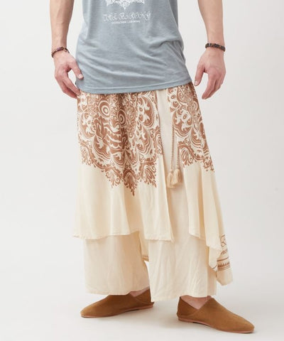 Barong Print Wrap Pants by AMINA - Ametsuchi