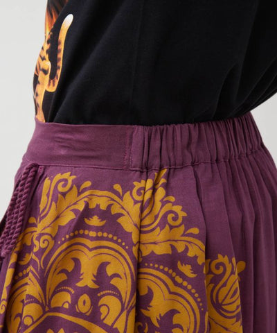 Barong Print Wrap Pants by AMINA - Ametsuchi