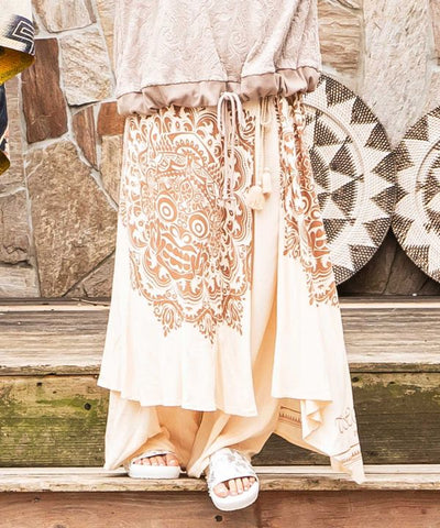 Barong Print Wrap Pants by AMINA - Ametsuchi