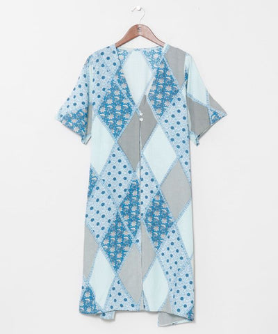 Check Patchwork UV Protection Cardigan by AMINA - Ametsuchi