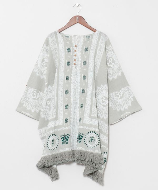 Fringe Oversized Cotton Top by AMINA - Ametsuchi