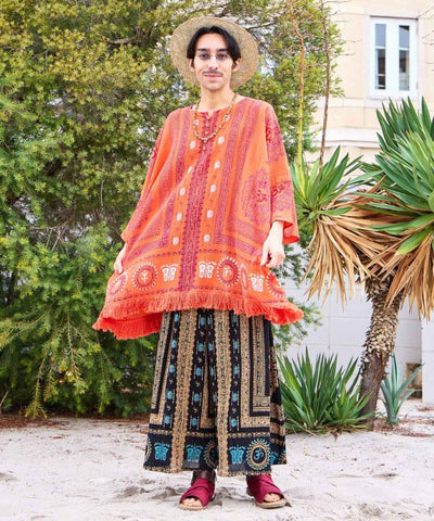 Fringe Oversized Cotton Top by AMINA - Ametsuchi