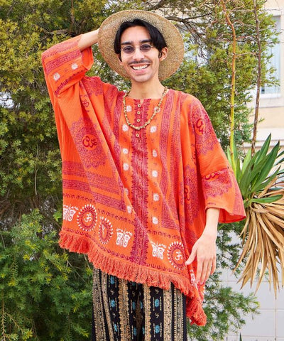 Fringe Oversized Cotton Top by AMINA - Ametsuchi