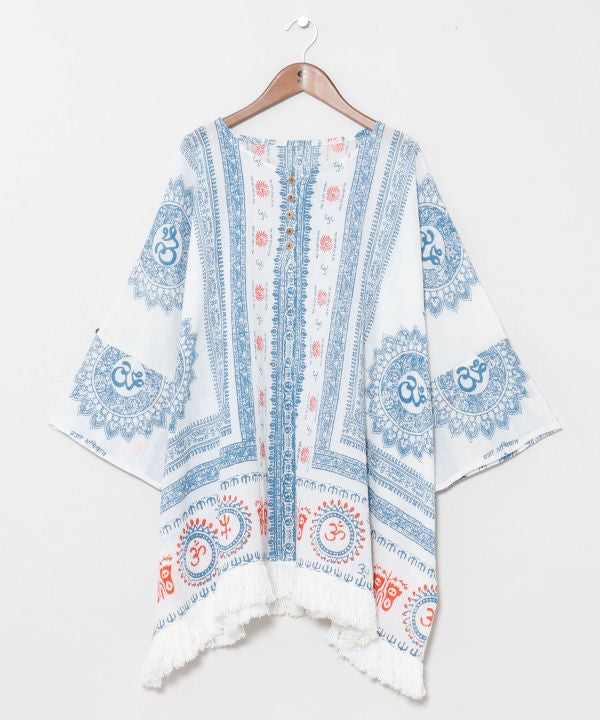 Fringe Oversized Cotton Top by AMINA - Ametsuchi