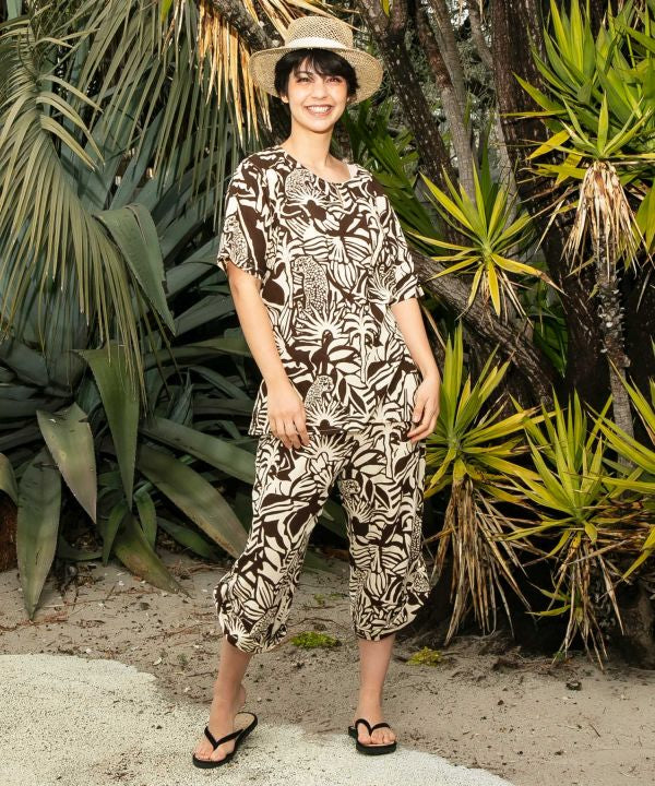 Jungle Animal Camo Top by AMINA - Ametsuchi