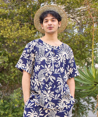 Jungle Animal Camo Top by AMINA - Ametsuchi