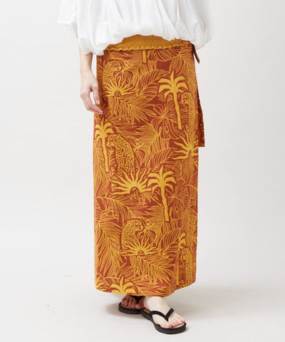 Jungle Animal Wrap Skirt by AMINA - Ametsuchi