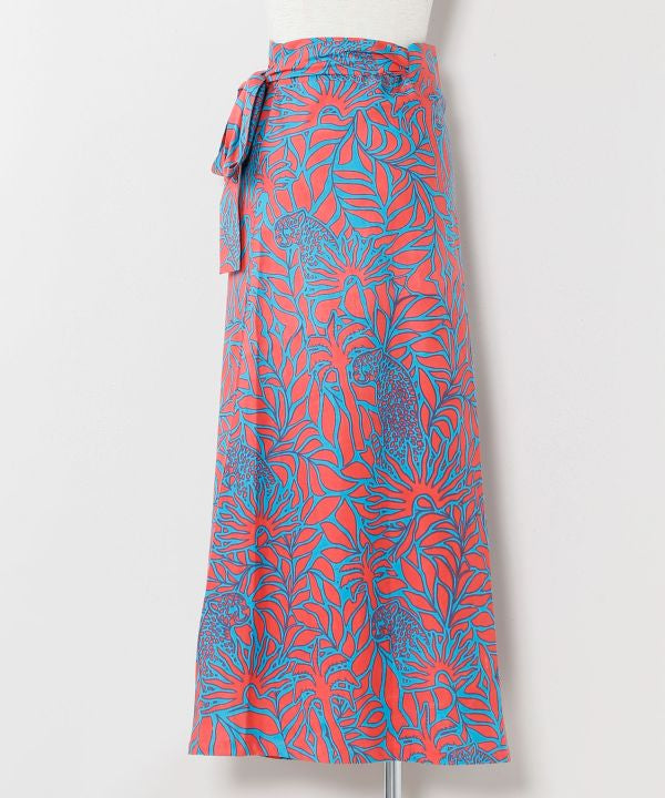 Jungle Animal Wrap Skirt by AMINA - Ametsuchi