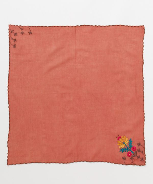 Butterfly Embroidered Cotton Stole by AMINA - Ametsuchi