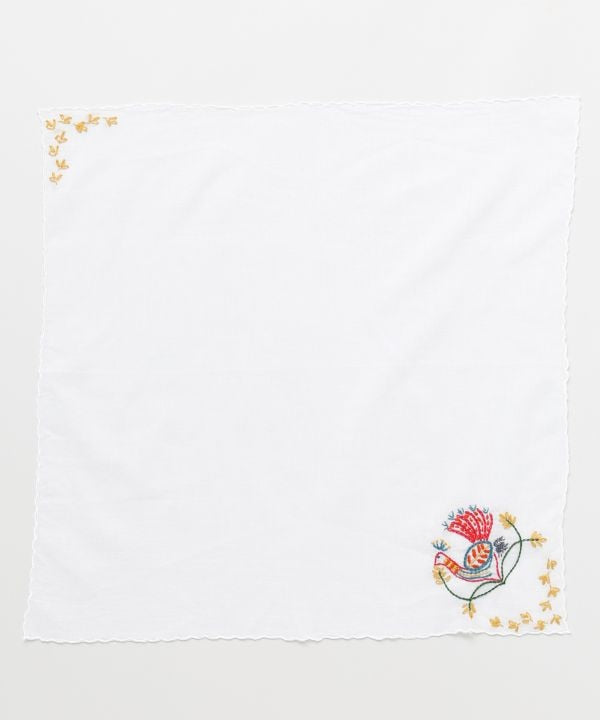 Butterfly Embroidered Cotton Stole by AMINA - Ametsuchi