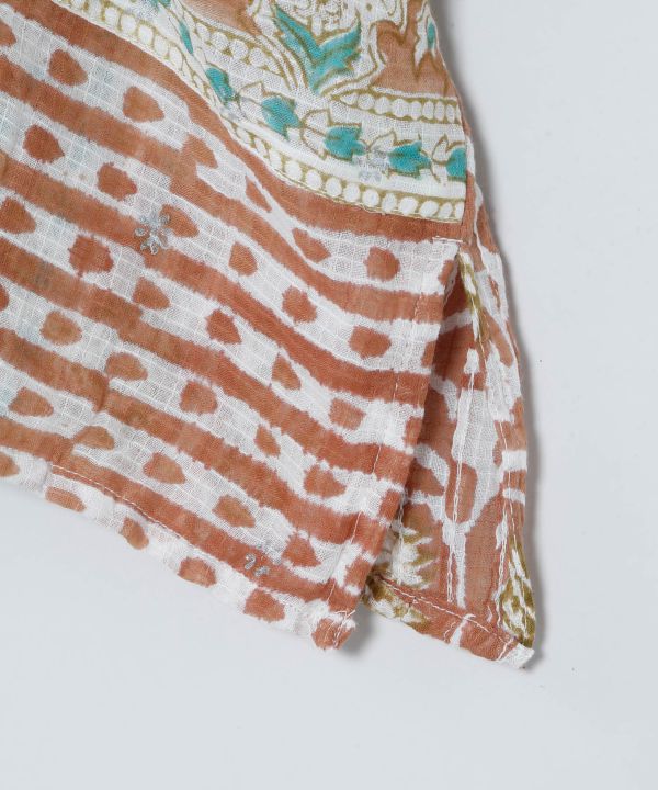 Kota Doria Blockprint Top by AMINA - Ametsuchi