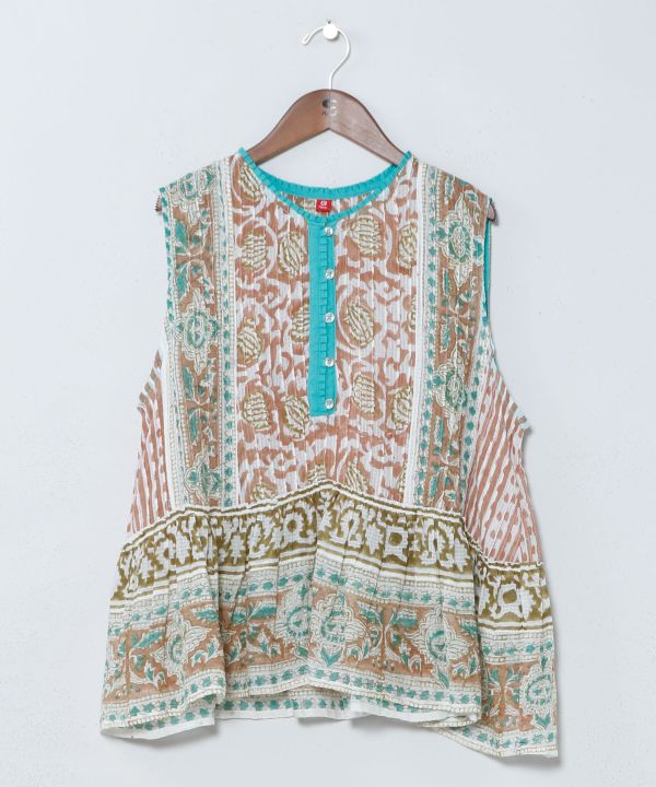 Kota Doria Tunic Top by AMINA - Ametsuchi