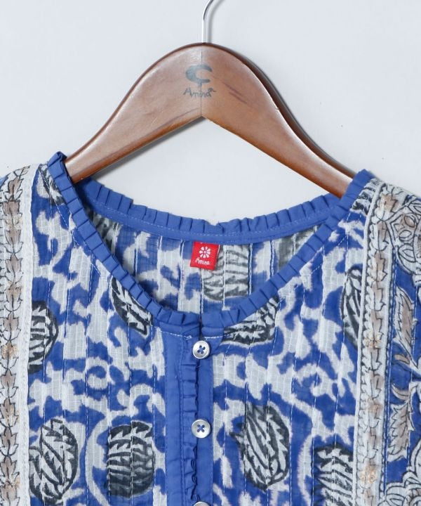 Kota Doria Tunic Top by AMINA - Ametsuchi