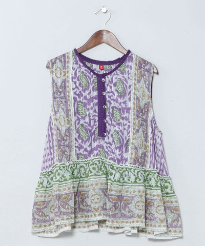 Kota Doria Tunic Top by AMINA - Ametsuchi