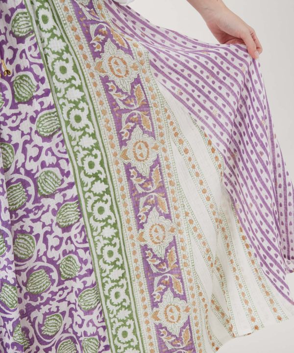Kota Doria Circular Skirt by AMINA - Ametsuchi