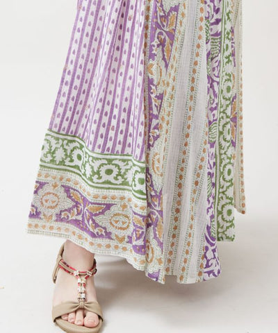 Kota Doria Circular Skirt by AMINA - Ametsuchi