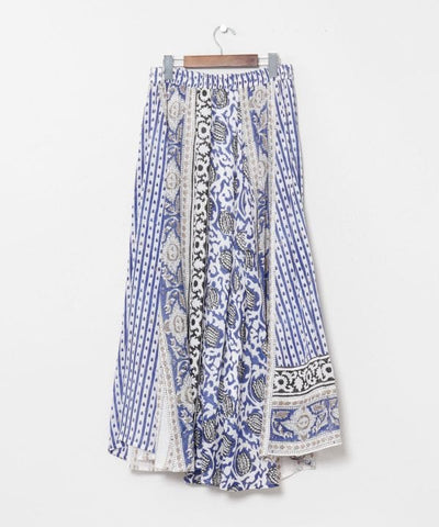 Kota Doria Circular Skirt by AMINA - Ametsuchi