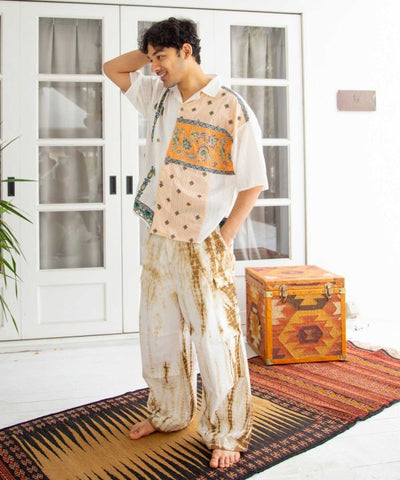 Mirror Embroidered Denim Pants by AMINA - Ametsuchi