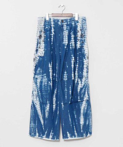 Mirror Embroidered Denim Pants by AMINA - Ametsuchi