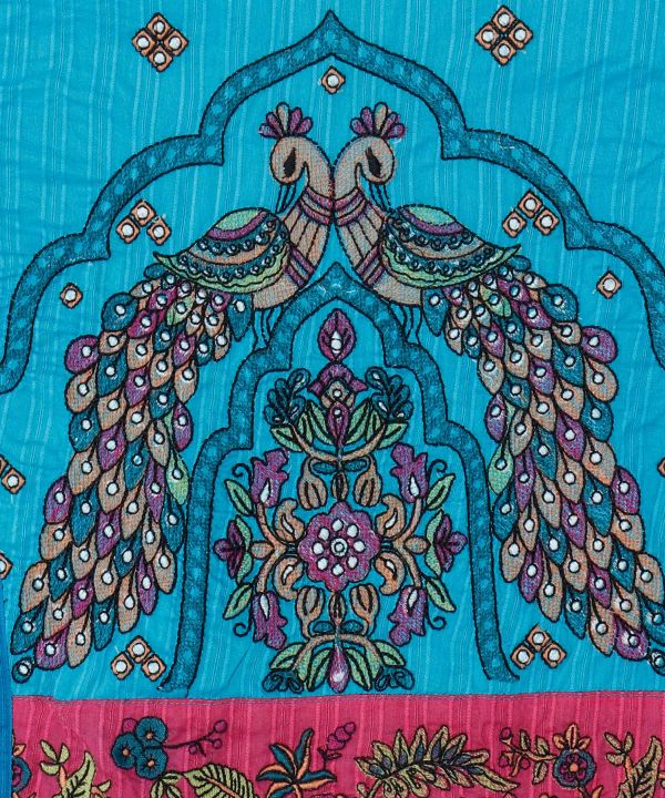 Lehenga Inspired Embroidered Shirt by AMINA - Ametsuchi
