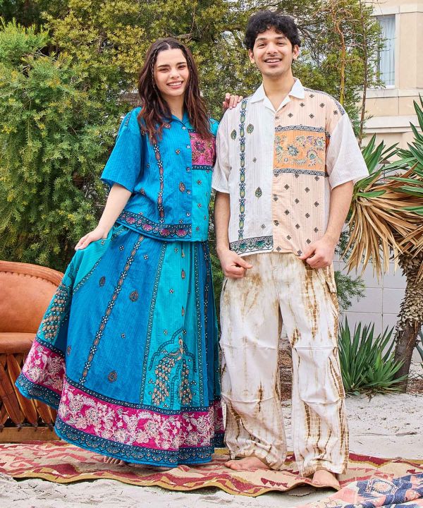 Lehenga Embroidered Cotton Skirt