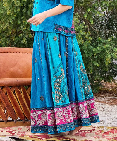Lehenga Embroidered Cotton Skirt
