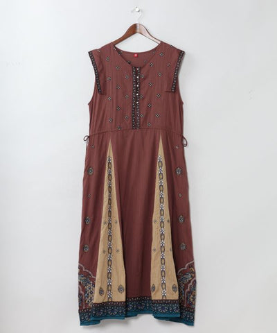 Lehenga Inspired Embroidered Dress by AMINA - Ametsuchi