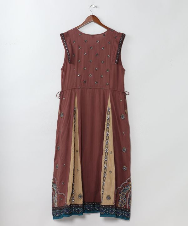 Lehenga Inspired Embroidered Dress by AMINA - Ametsuchi