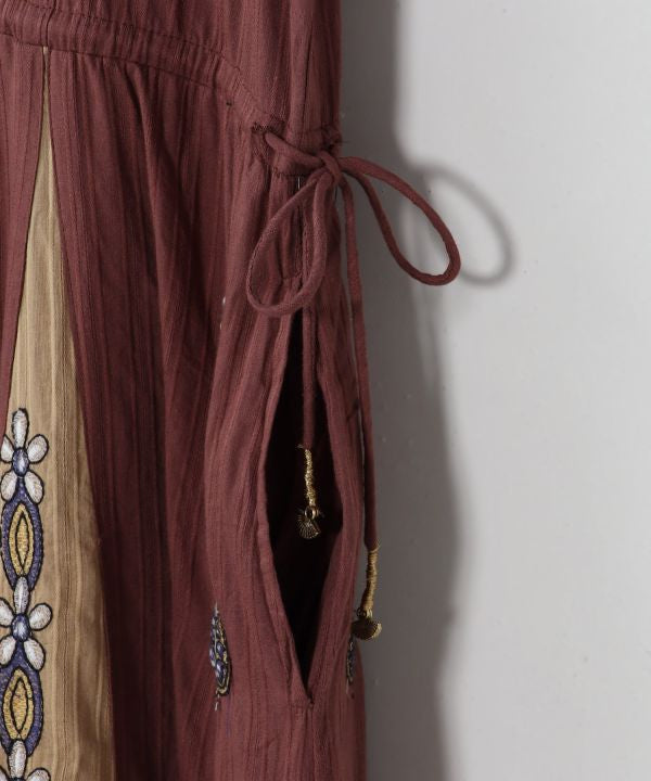 Lehenga Inspired Embroidered Dress by AMINA - Ametsuchi