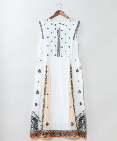 Lehenga Inspired Embroidered Dress by AMINA - Ametsuchi