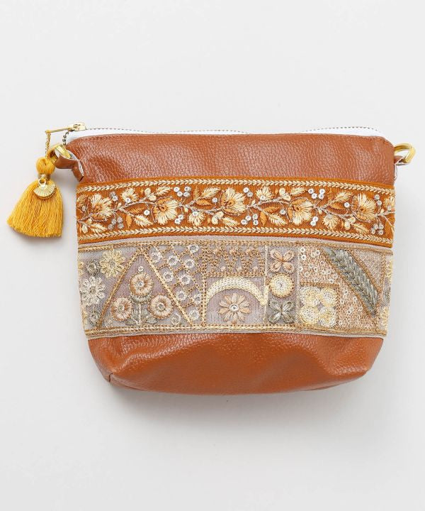 Zardozi Embroidered Mini Pouch Bag