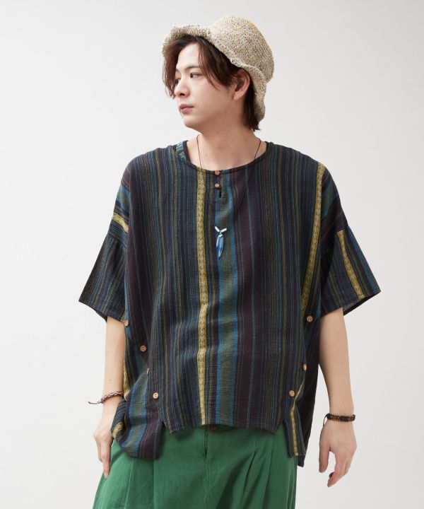 Mysore Dasara Button Detail Top by AMINA - Ametsuchi