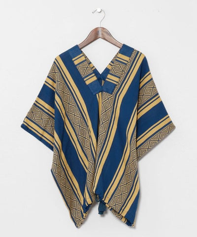 Stripe Pattern Relaxed Tie Top by AMINA - Ametsuchi