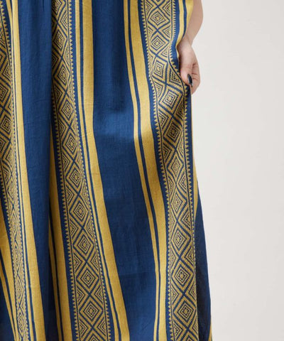 Geometric Stripe Sleeveless Dress by AMINA - Ametsuchi