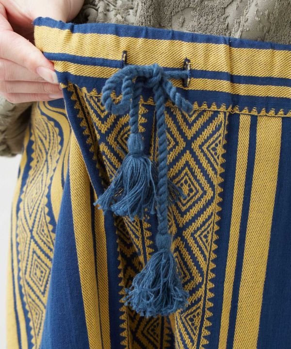Geometric Stripe Relax Pants by AMINA - Ametsuchi
