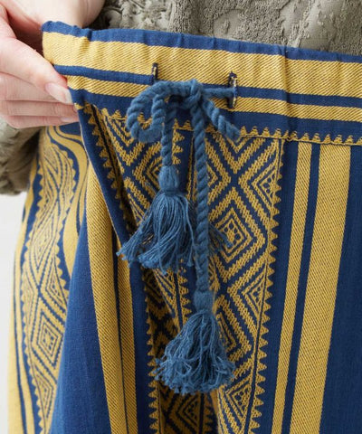 Geometric Stripe Relax Pants by AMINA - Ametsuchi
